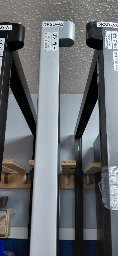 DOOR ALUMINUM 3'X7' LH STOCK WITHOUT  GLASS & HANDLES