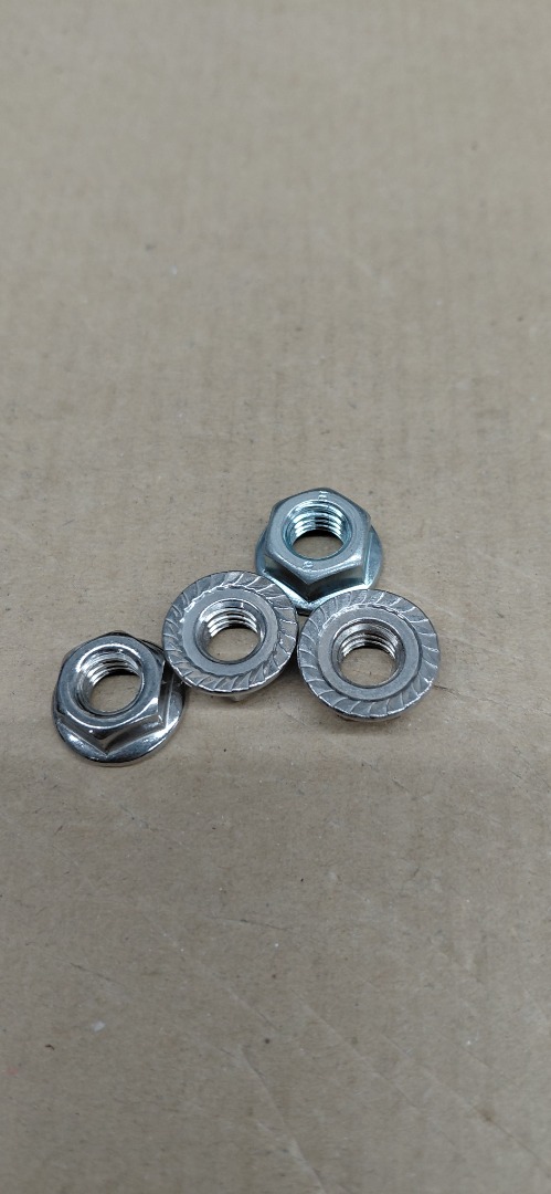 #14 HEX HEAD SMOOTH FLANGE NUTS 1.25 METRIC THREAD PITCH