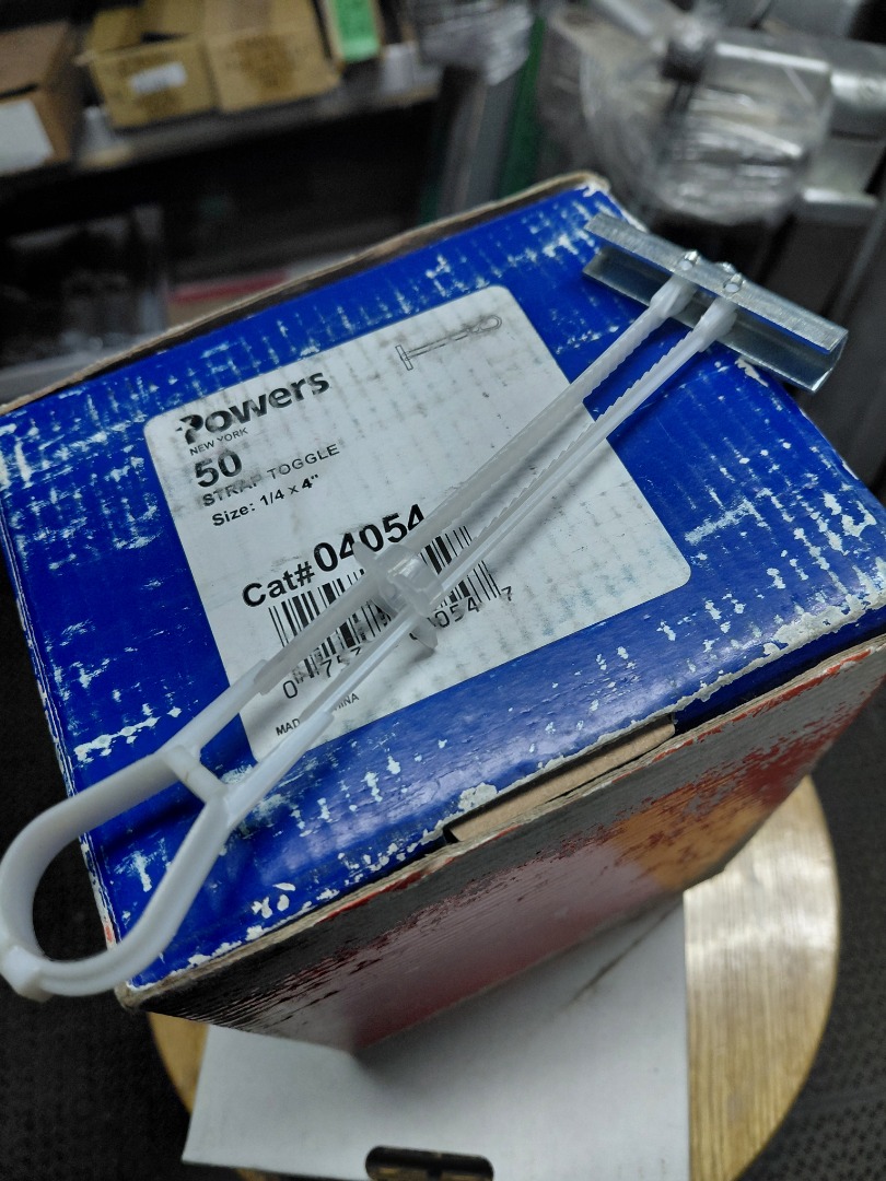 STRAP TOGGLE SIZE: 1/4" X 4"