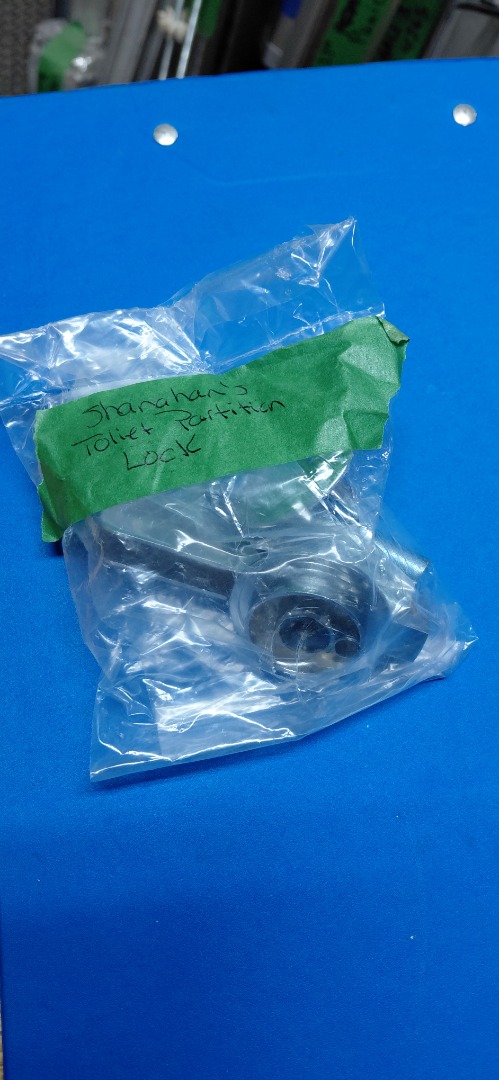 SHANAHAN'S TOLIET PARTITION LOCK.