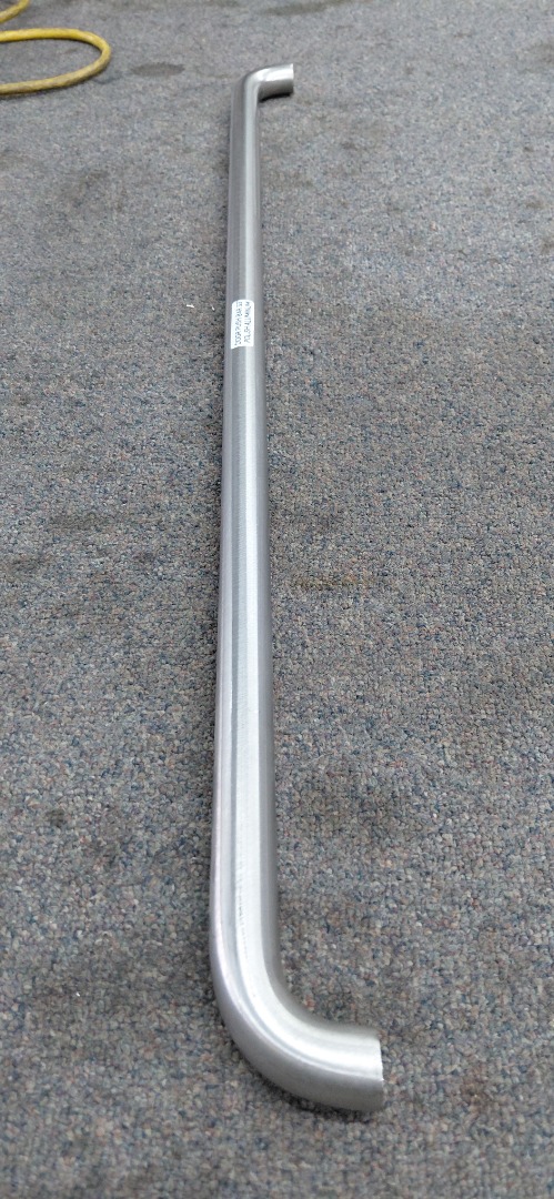 DOOR PUSH BAR 33"L X 2"H POLISH ALUMINUM FINISH 