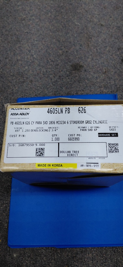 STOREROOM GRD2 CYLIDRIC 4605LN PB