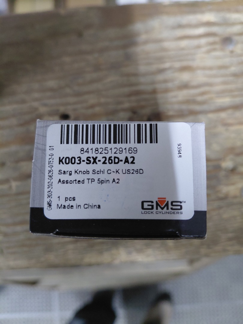 GMS LOCK CYLINDERS 