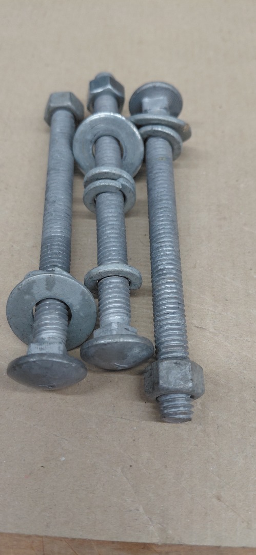 #16- 4 1/2" CARRIAGE BOLTS WITH WASHERS & NUTS