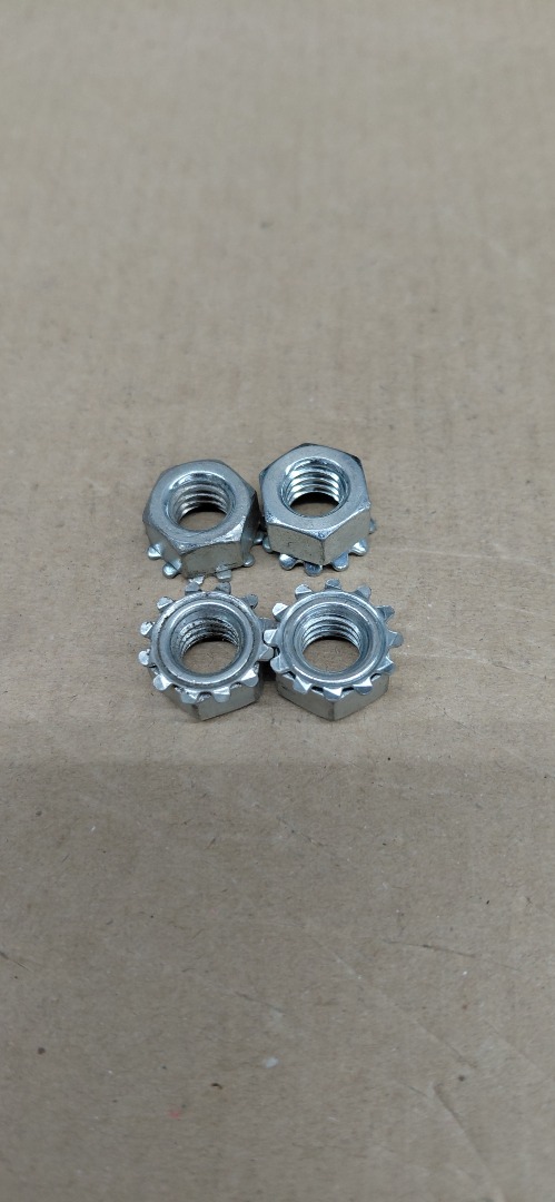 #14 KEPS K-LOCK HEX STAR LOCK NUTS 15 US THREAD PITCH