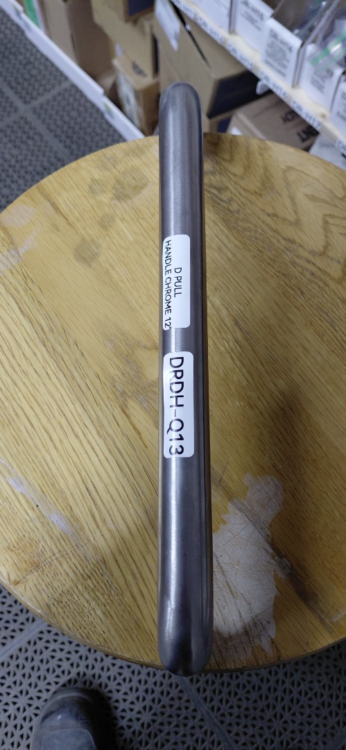 D PULL HANDLE CHROME 12"