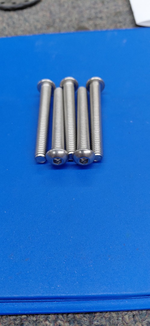 5/16" X 2 1/2" STEEL BUTTON STAINLESS HEAD