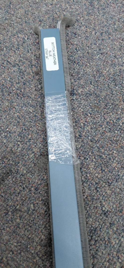 BOTTOM WEATHER STRIP 36" (BLUE)