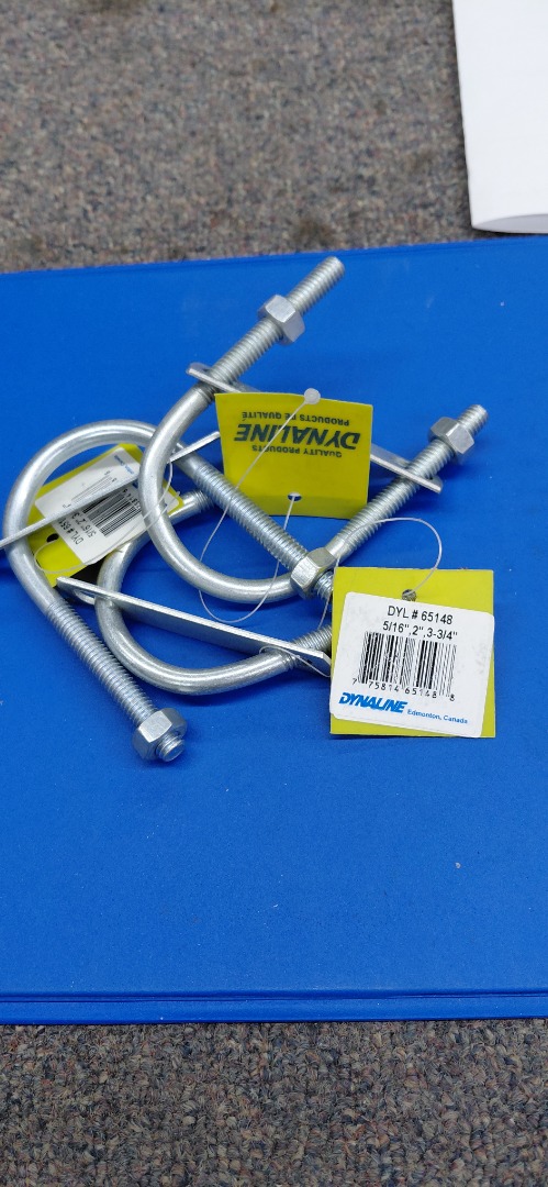 U-BOLT W/ PLATE /NUTS F/ 1-1/2" PIPE.