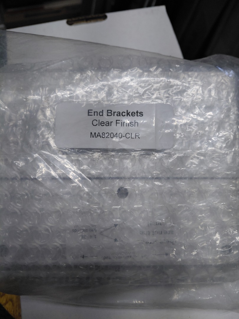 END BRACKETS CLEAR FINISH 