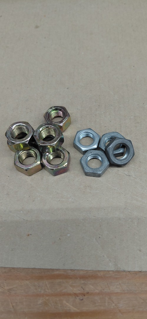 7/16" HEX NUTS 2.5 THREAD PITCH. 