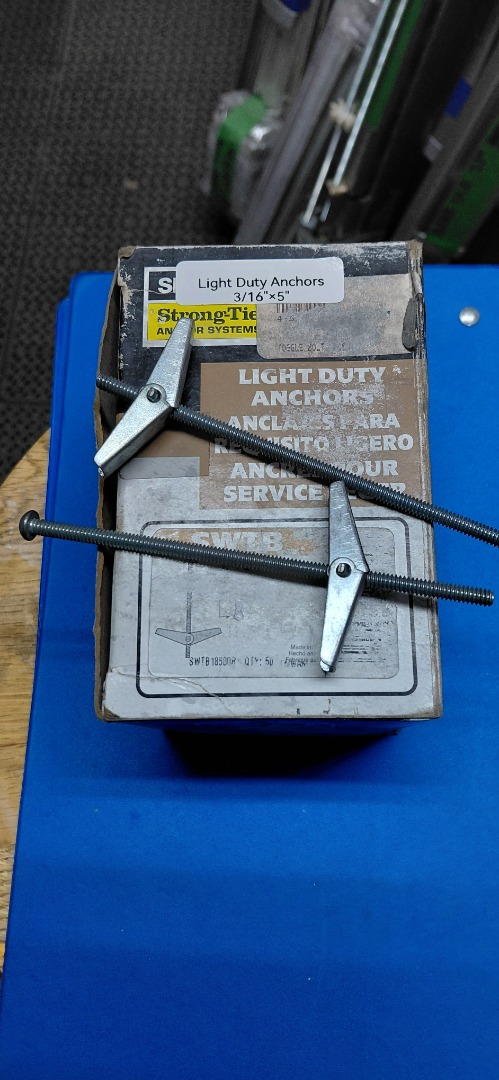 ANCHORS LIGHT DUTY GWTB 3/16"X 5" 