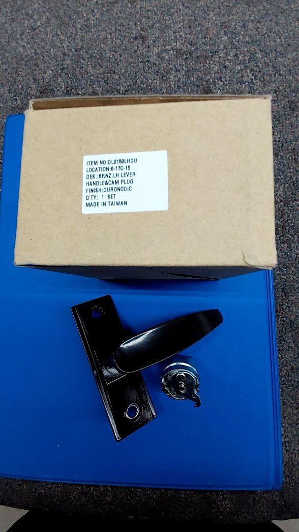 LH LEVER HANDLE & CAM PLUG; BRNZ