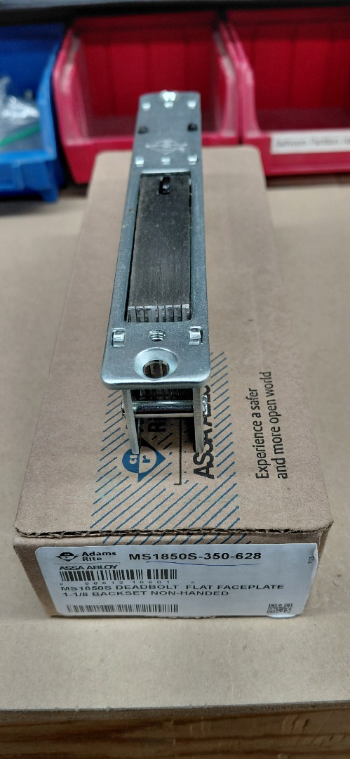 MS1850S DEADBOLT FLAT FACEPLATE 1 1/8" BACKSET NON-HANDED