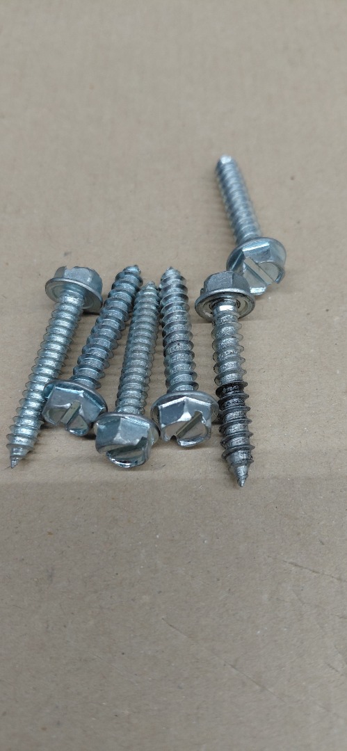 #14-1 1/2" HEX WASHER HEAD SLOTTED SHEET METAL SCREWS 