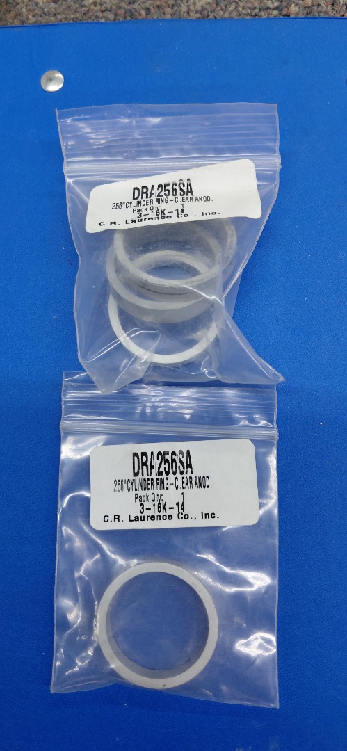 CYLINDER RING -CLEAR ANOD..256"