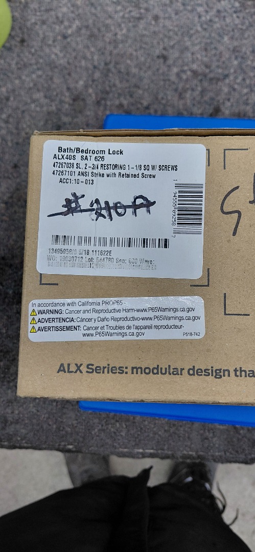 BATH/ BEDROOM LOCK ALX40S SAT 626