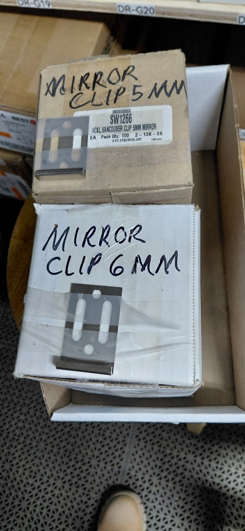 MIRROR CLIPS. 5 MM & 6MM