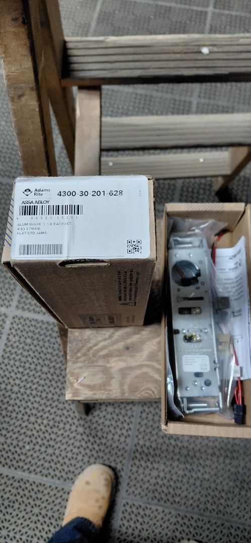 ADAMS RITE ALUM DOOR 1 1/8 BACKSET: 4.63 STRIKE.
