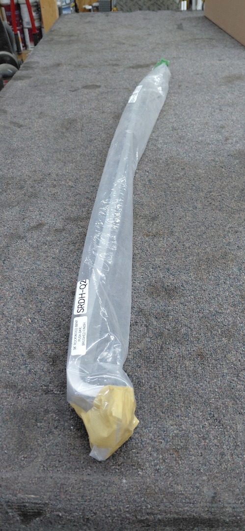 38" ROCKWOOD BENT PUSH BAR, BRUSHED FINISH