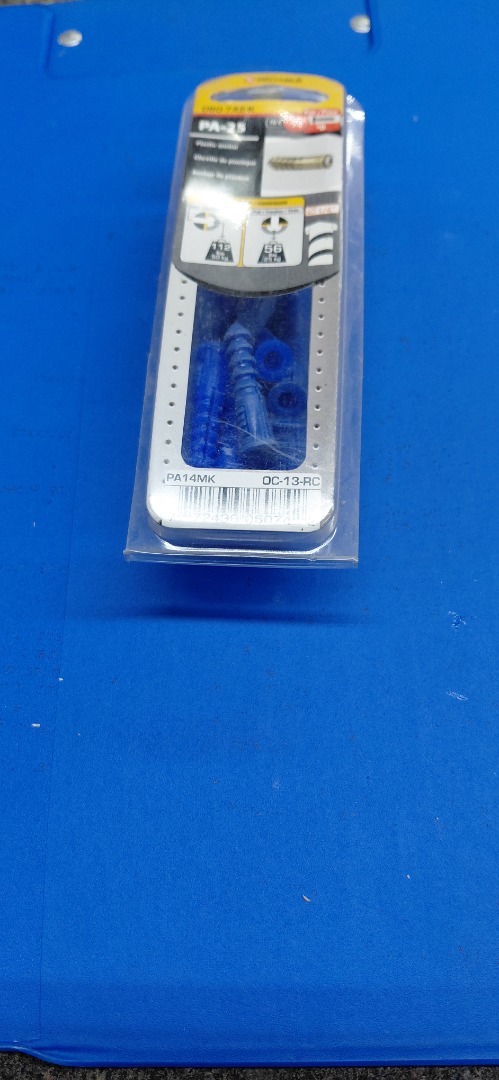 PLASTIC ANCHOR BLUE 1/4" & 3/16"