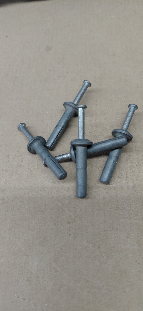 DEWAIL 1/4" X 1 1/4" ZAMAC NAILIN HAMMER DRIVE ANCHOR, MUSHROOM HEAD.
