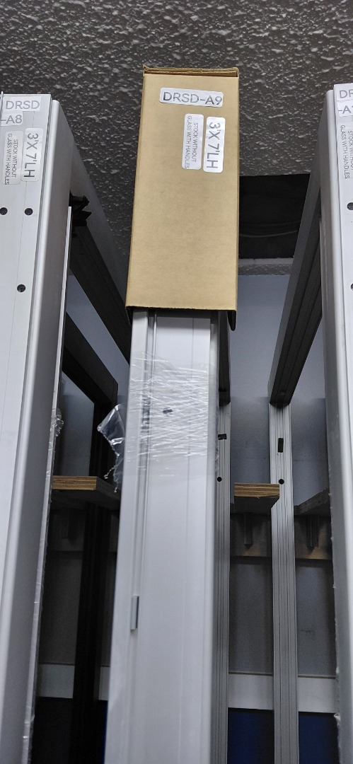 DOOR ALUMINUM 3'X 7' LH STOCK WITHOUT GLASS & HANDLES