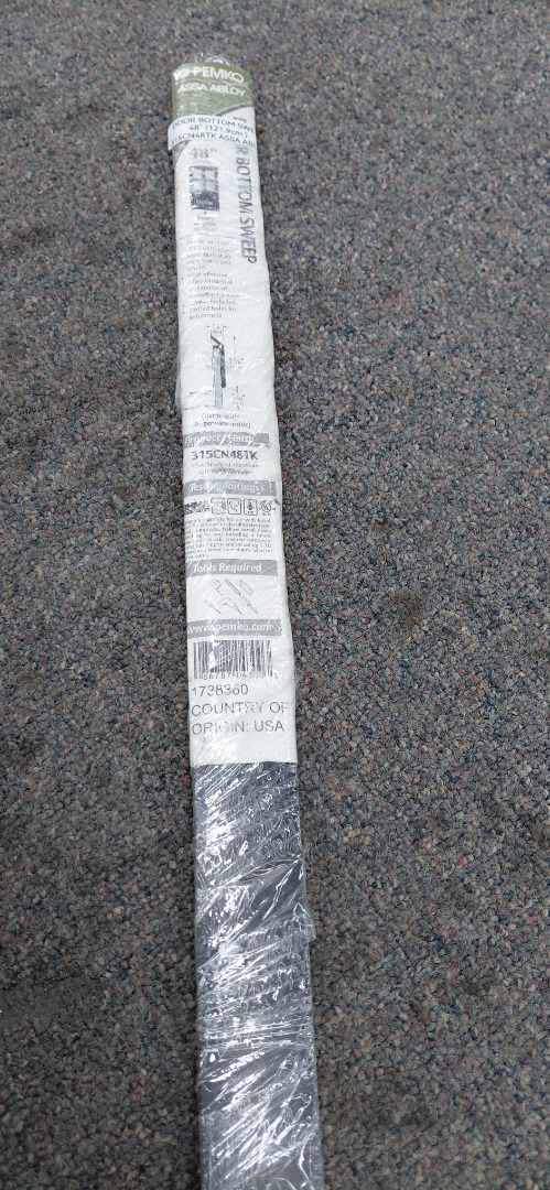 DOOR BOTTOMS SWEEP 48" ( 121.9) 315CN48TK ASSA ABLOY