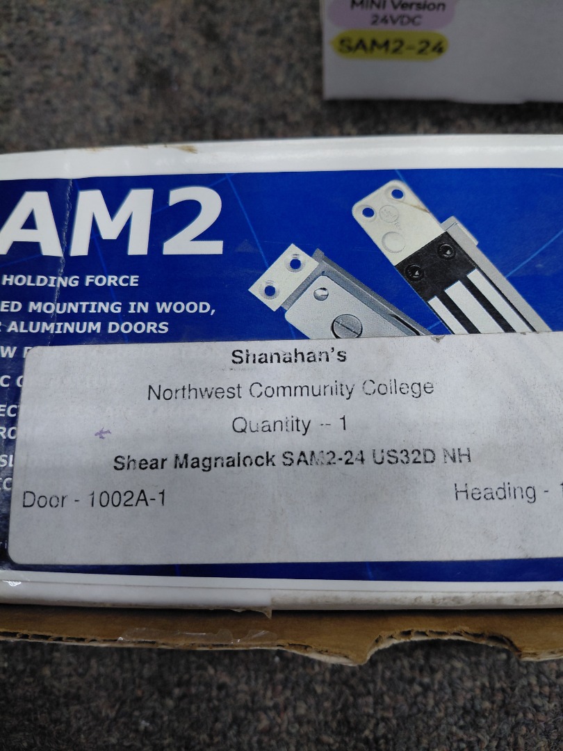 Shear Magnalock Sam2-24 US32D NH
