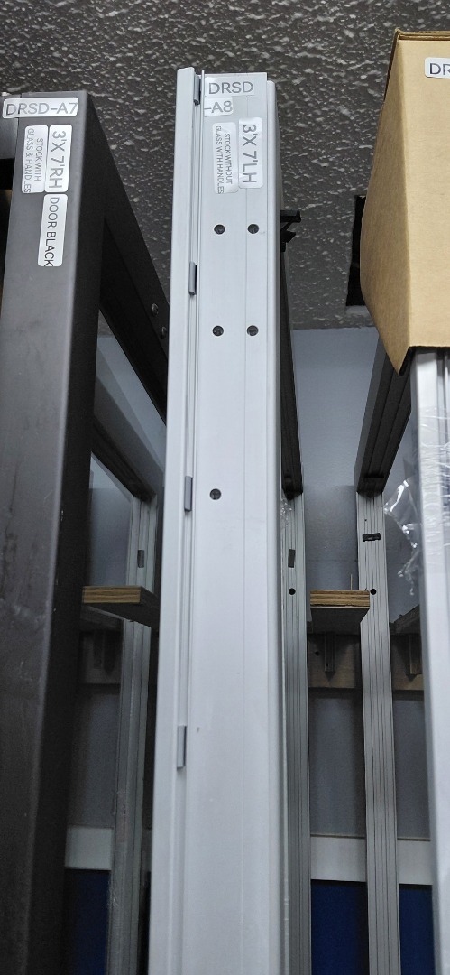 DOOR ALUMINUM 3'X 7' LH STOCK WITHOUT GLASS & HANDLES 