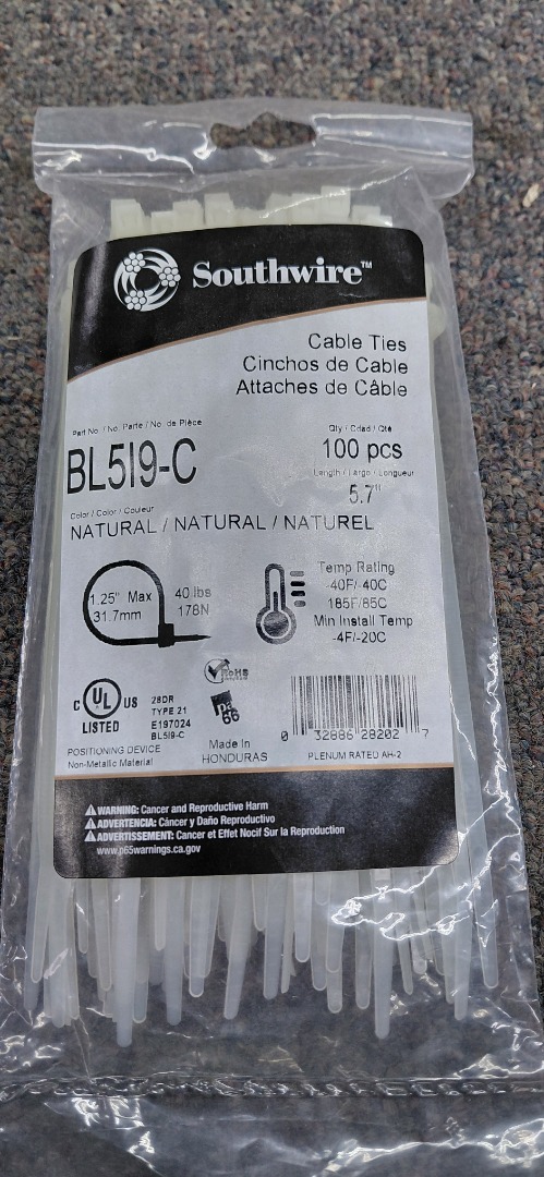 CABLE TIES 5.7" BL519-C