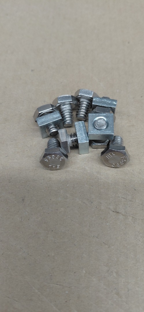 #12-1/2" HEX CAP BOLTS (S30400) WITH SQUARE NUT FOR TRACK