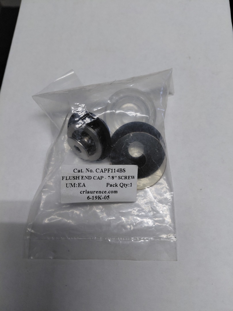 FLUSH END CAP 7/8" SCREWS.