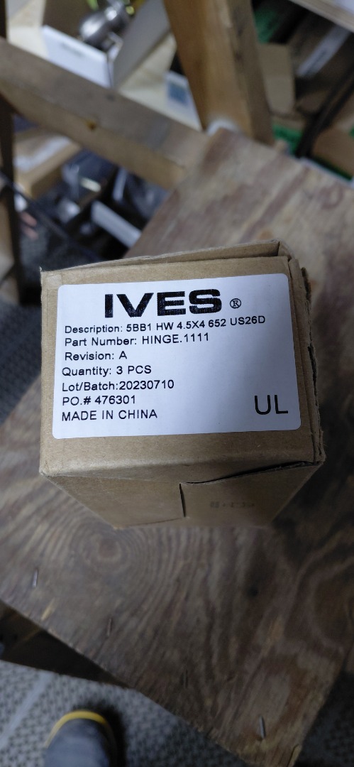 IVES HINGE.1111 5BB1 HW 4.5X4 652 US26D
