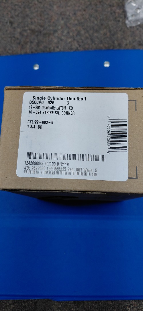 SINGLE CYLINDER DEADBOLT B560P6 626 C