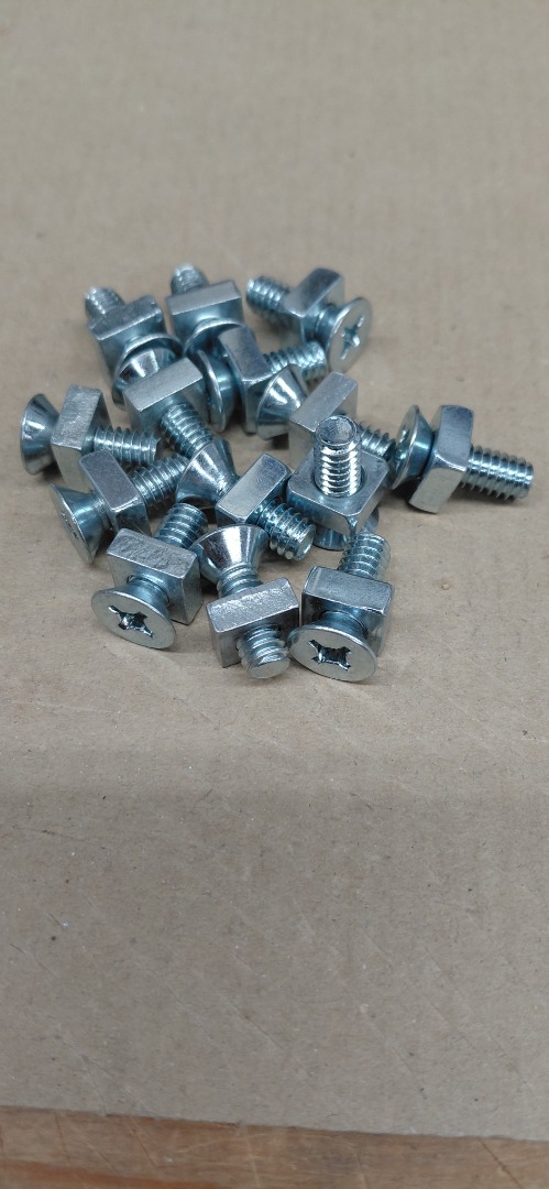 #12- 3/4" PHILLIPS COUNTER SUNK WITH SQUARE NUTS FOR TRACK
